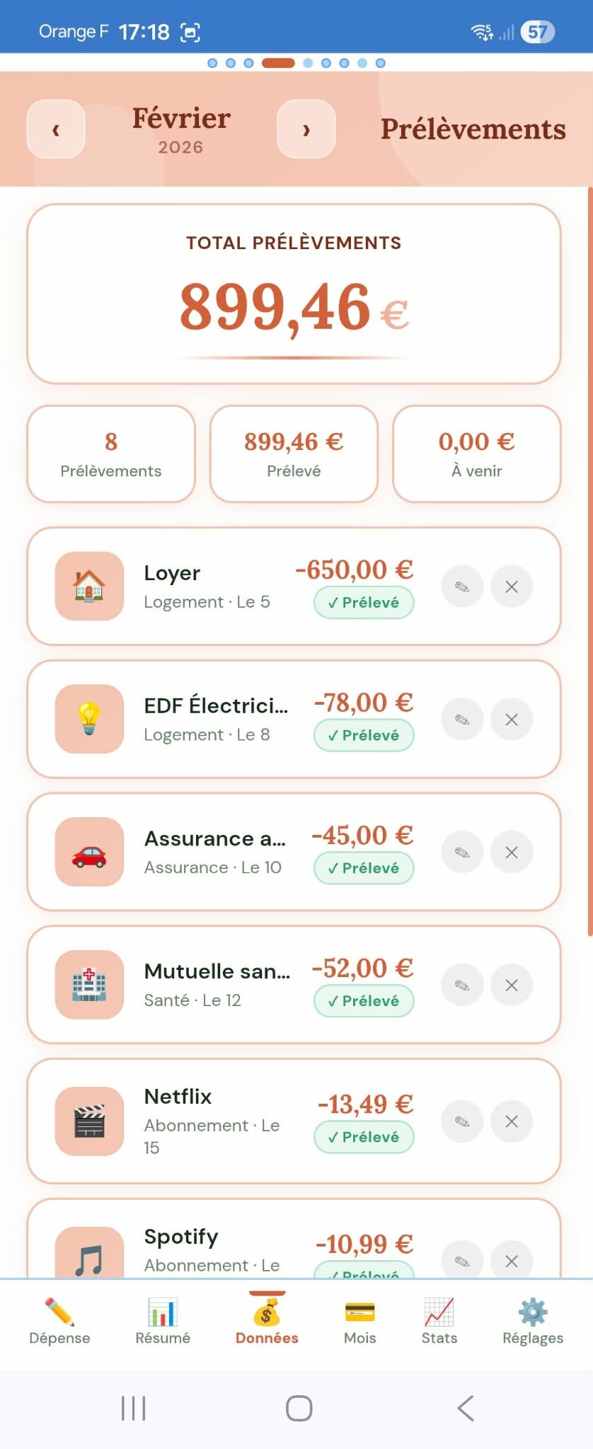 Prélèvements automatiques